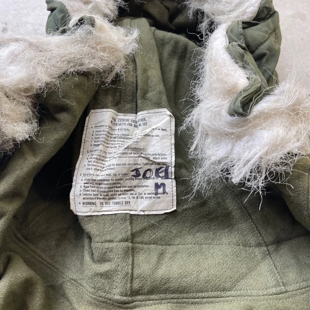 Vintage US Military M-65 Fishtail Parka With Liner & Hood Green Medium 1982